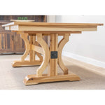 Wood Trestle Base Dining Table
