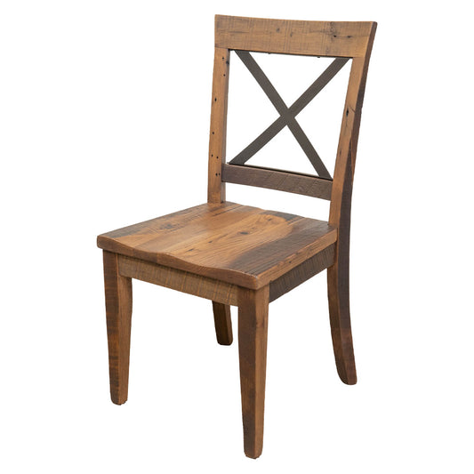 X Back Barnwood Dining Chair